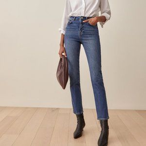 NWT Liza Ultra High Rise Slim Straight Jean in Icarian